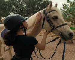 The Persian beauty can also ride a horse and has taken proper training in the field.